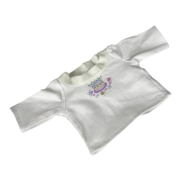 Retired American Girl Doll BIRTHDAY GIRL Outfit TOP White Shirt Cake Graphics - Picture 2 of 6